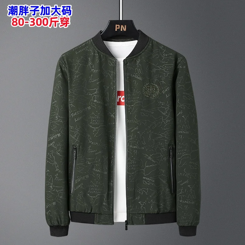 

M-9XL Весенне-осенний кардиган, рабочая одежда, летающая куртка больших размеров, повседневная спортивная мужская куртка с рисунком плюс толстая одежда