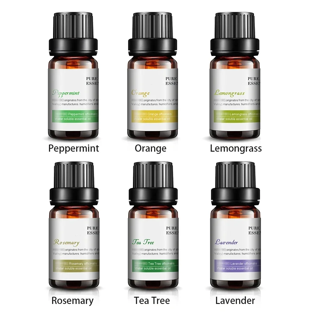 6 Soorten Geur Van Lavendel, Theeboom, Rozemarijn, Citroengras, Sinaasappel Etherische Oliën Voor Diffuser, Aromatherapie Olie Luchtbevochtiger