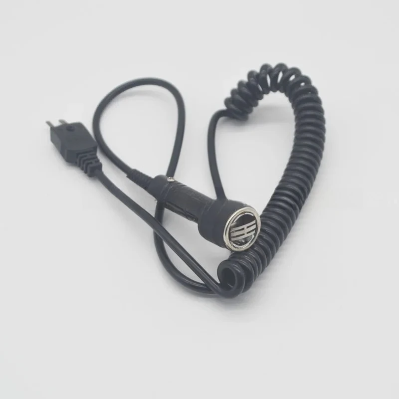 Magnetic Surface Thermocouple Black K-Type Spring Telephone Line Sensor Easy To Carry Temperature Rod