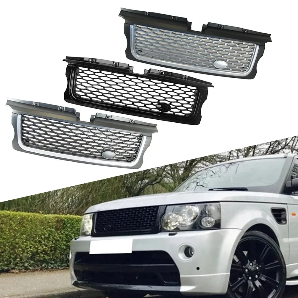 

Car Front Bumper Grille For Land Rover Range Rover Sport 2005 2006 2007 2008 2009 L320 ABS Exterior Styling Upper Grill w/ logo