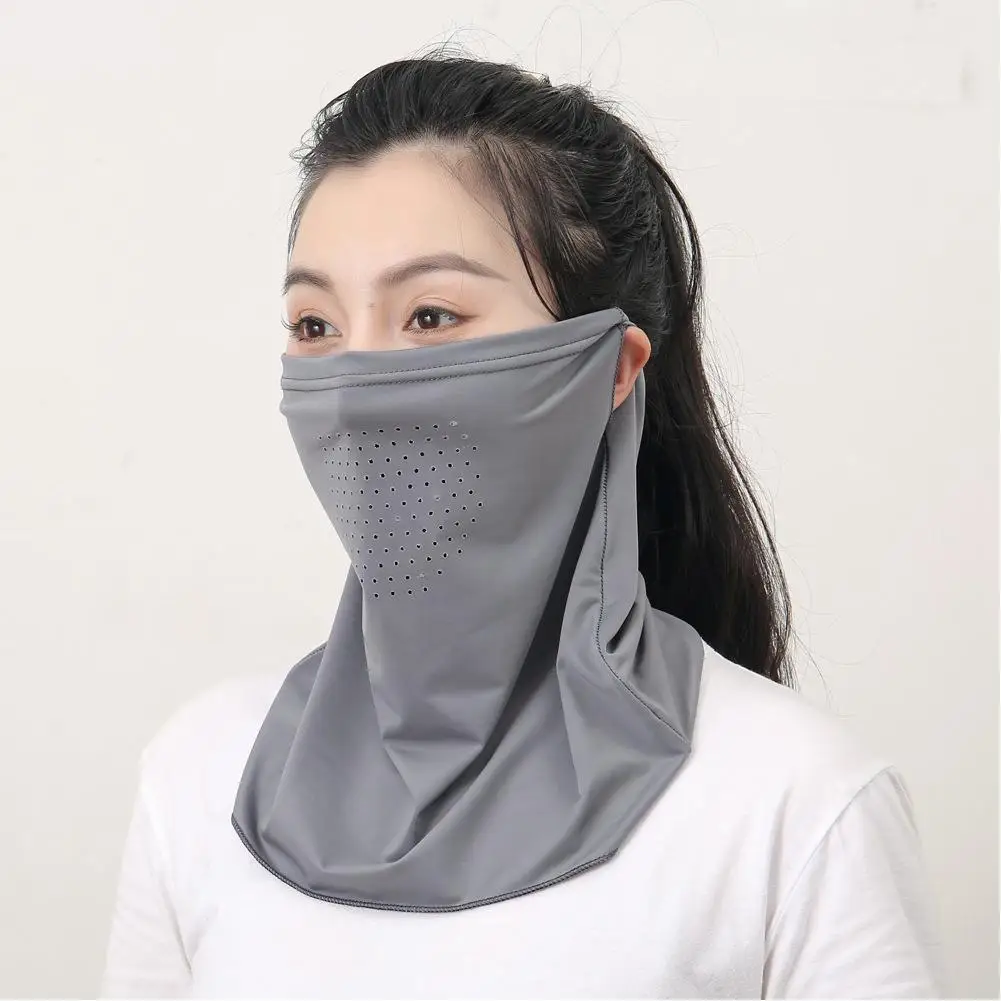 Ice Silk Breathable Sun Protection Mask For Men And Women Summer Outdoor Cycling Sunscreen UV Protection Neck Cover Comfortable