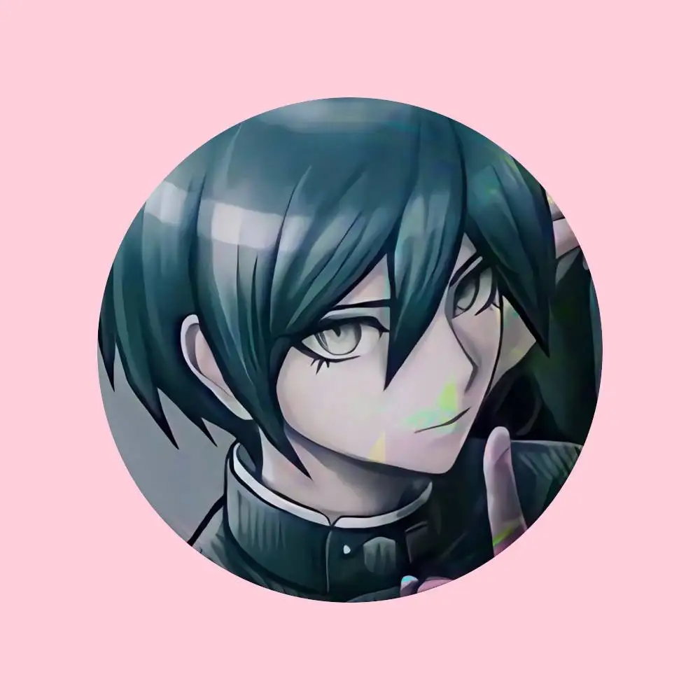 Coole H-Shuichi Saihara-W Abzeichen 25 32 44 58 75 mm Runde Cosplay-Pins Taschendekoration Fans Sammlerstücke Freunde Geschenke Brosche Souvenir – Detail 4