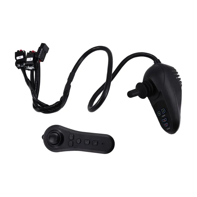 A73X-24V عصا التحكم للكرسي المتحرك الكهربائية العالمية، وحدة تحكم مزدوجة، مقبض تحكم بلوتوث لاسلكي