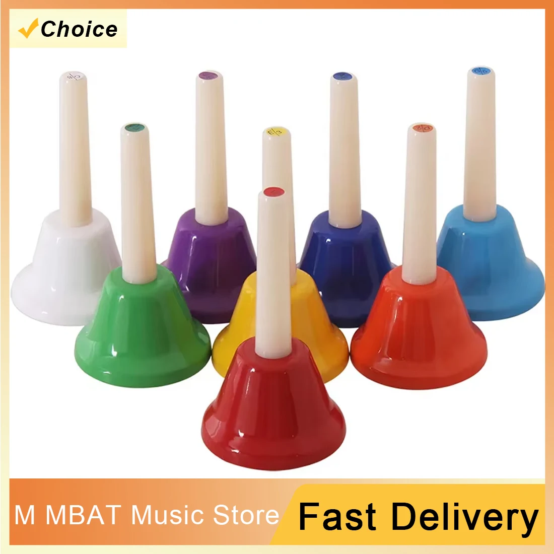 

8-нотный колокольчик Orff, инструмент для детей, колокольчик для раннего образования, подарки на Рождество, день рождения, музыкальные игрушки