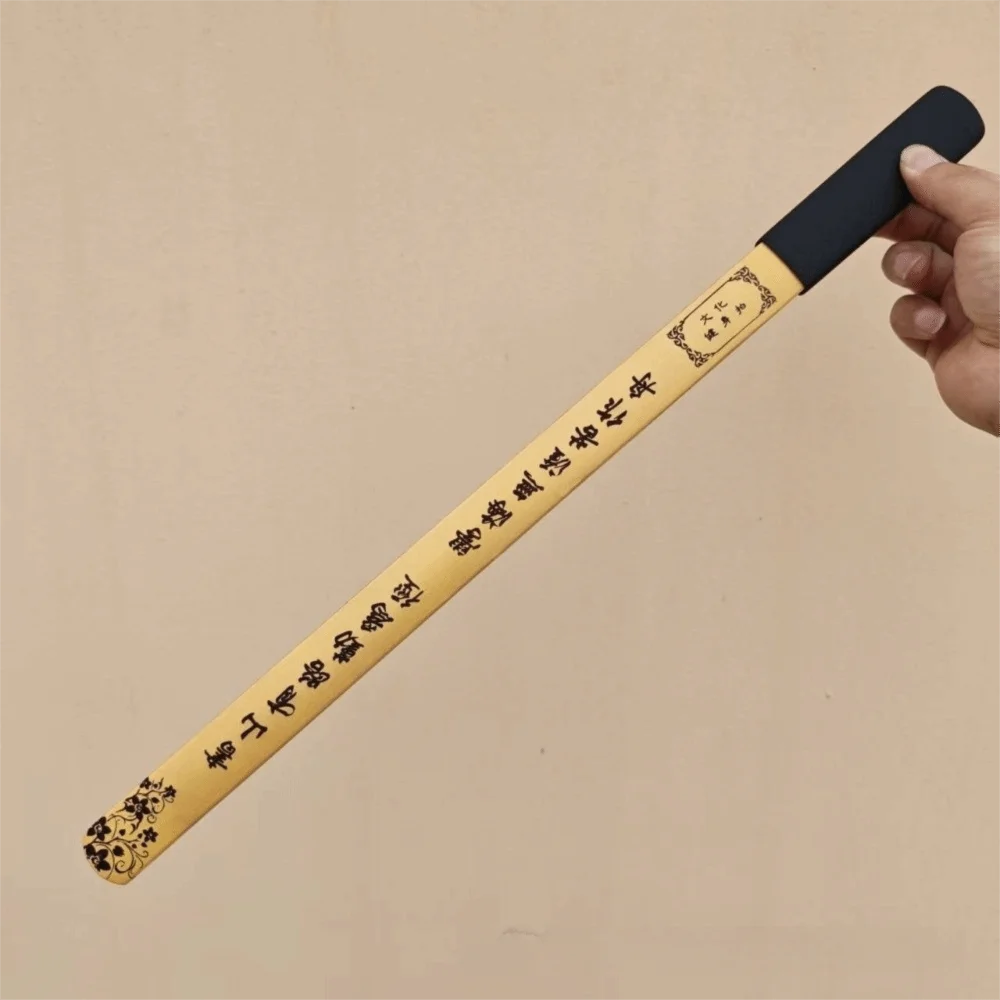2-in-1 Bamboo Teaching Ruler Thickened Handle Double Layer Design Teachers Guiding Ruler Chinese Classical Engraved