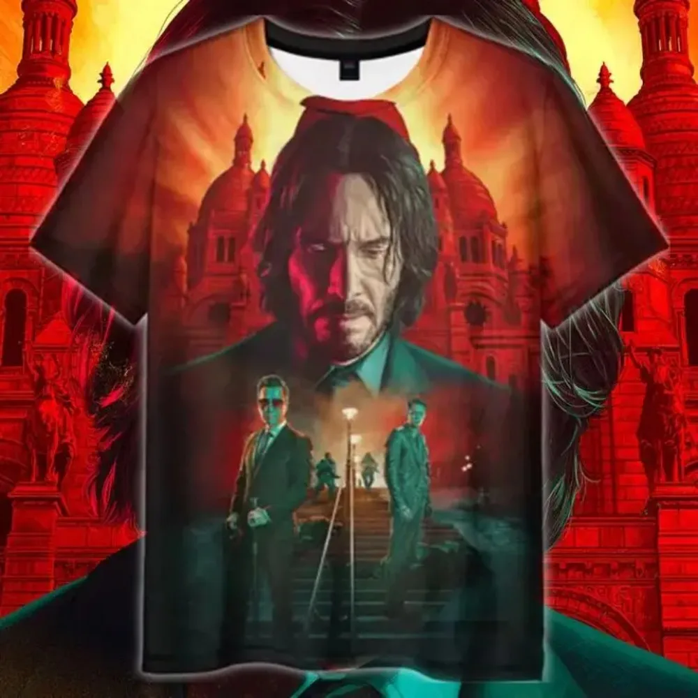 Popular Classic Movie John Wick Unisex TShirt 3D print Tshirt Summer Men Short sleeve Men Top Oversized Harajuku Unisex Clorhes