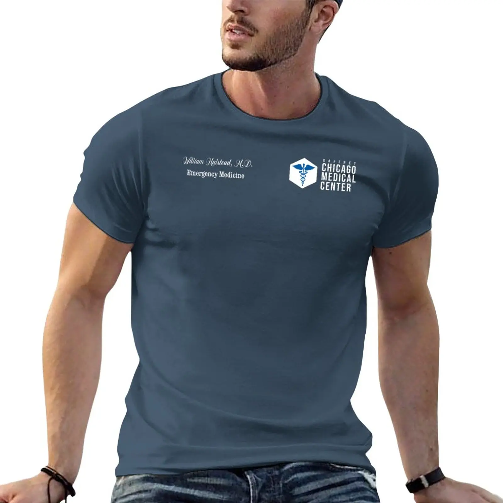 CHICAGO MED - WILL HALSTEAD - SCRUBS - EMERGENCY MEDICINE Classic T-Shirt funny t shirt heavyweight t shirts Men's t shirts