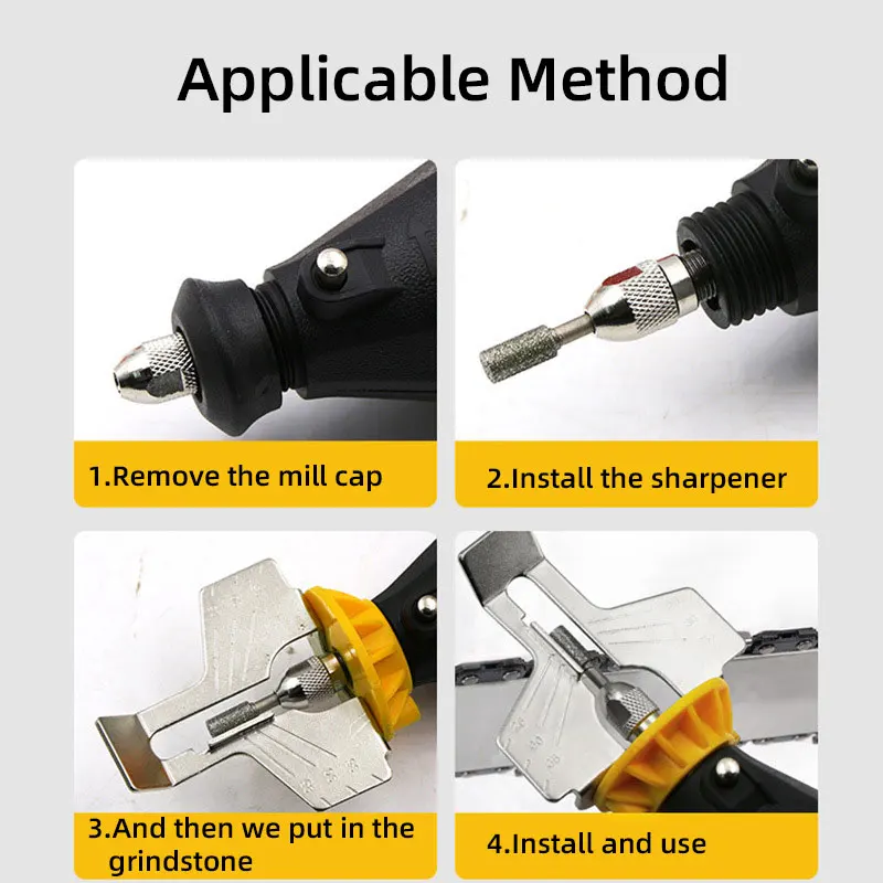 1PCS Chainsaw Sharpening Kit Electric Grinder Sharpening Polishing Attachment Set Saw Chains Tools Drill Rotary Accessories Set