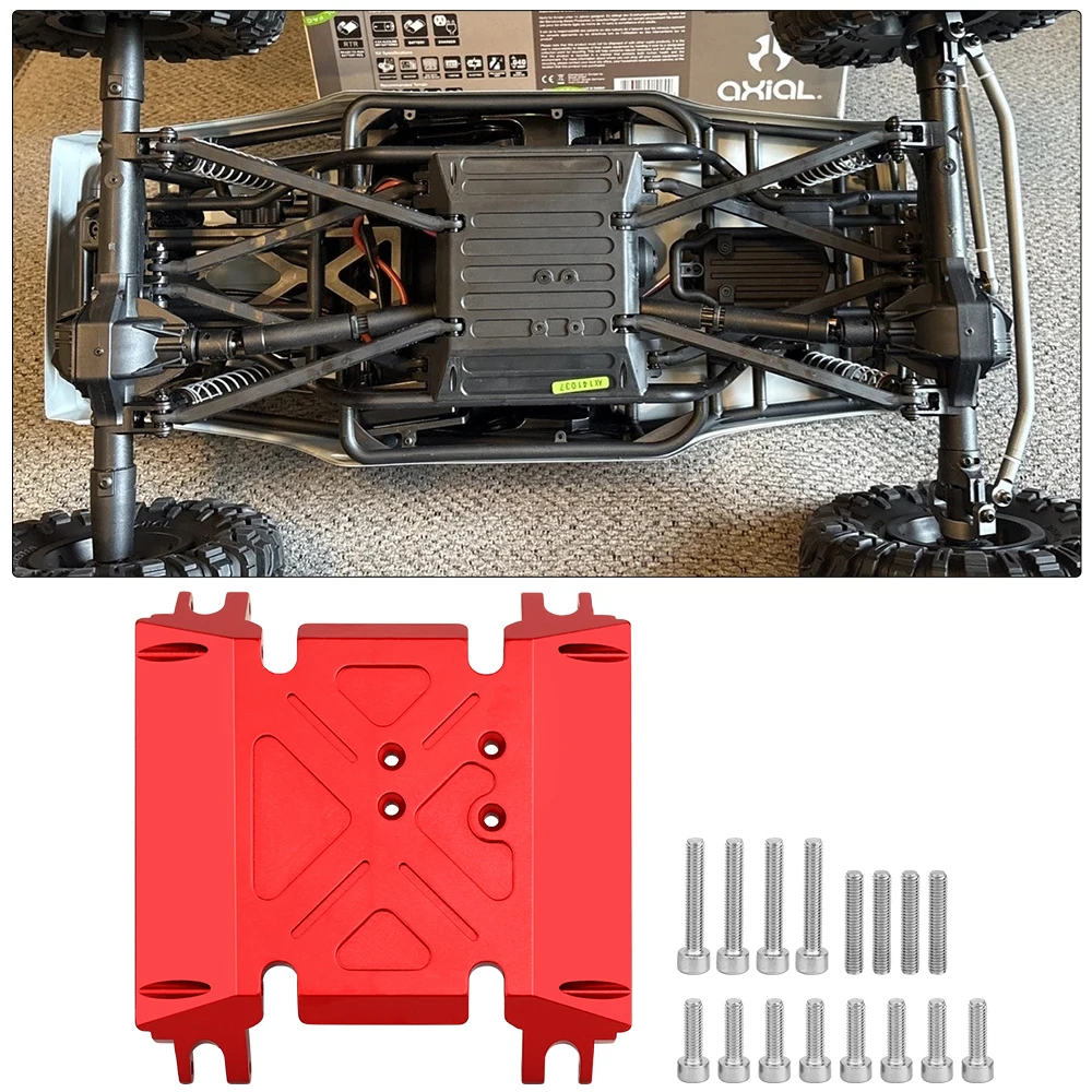 CNC ALUMINUM CENTER SKID PLATE SET GEARBOX BASE MOUNT FOR 1/10 RC AXIAL WRAITH TRUCK UPGRADE PARTS 90018 90045