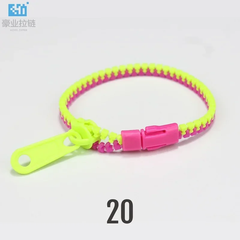 5Pcs/Set Creative Double Color Zipper Bracelet Toy Kids Focus Training Fidget Toy Children Adhd Autism Hand Sensory Toys