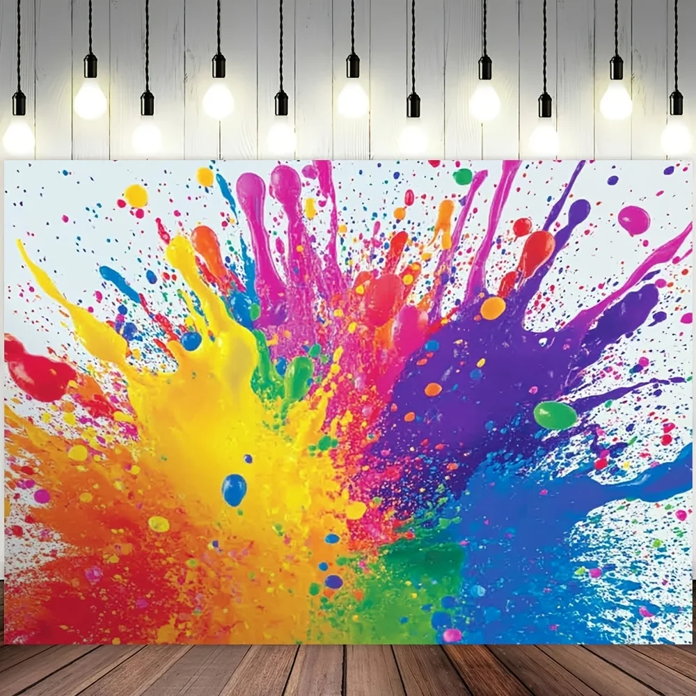 1 Stück Paint Splash Hintergrund Abstraktes Ölgemälde Fotografie Hintergrund Mottoparty Fotohintergrund