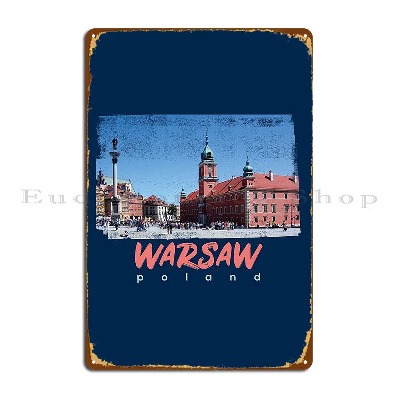 Picture From Warsaw Poland Metal Sign Decoration Party Printing Pub Plates Retro Tin Sign Poster