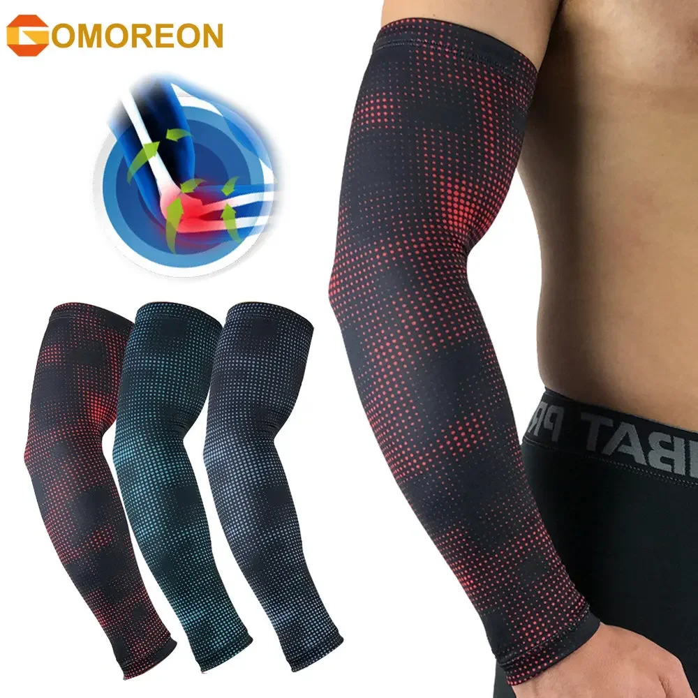 1Pcs Sports Compression Arm Cooling Sun Protection Compression Arm Sleeves for Baseball Basketball Golf Tennis Running