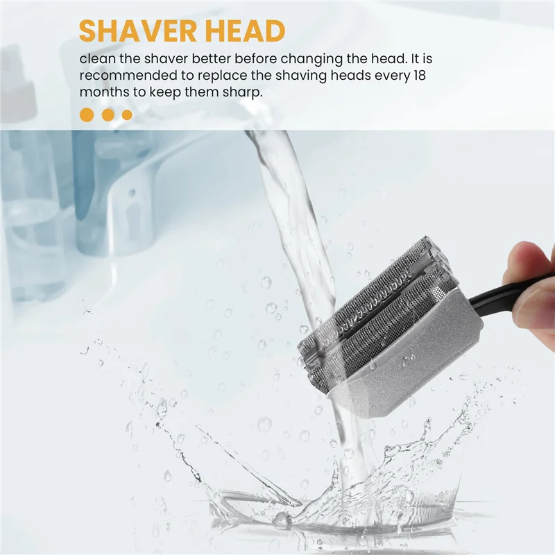 ABYN-51S – Ersatzscherkopf für Braun Series 5 51S Rasierer, Silber