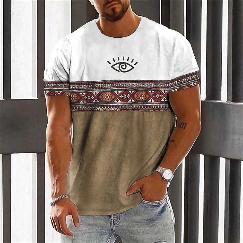 

African Clothes For Men Dashiki T Shirt Traditional Wear Clothing Short Sleeve Casual Retro Streetwear Vintage Ethnic Style