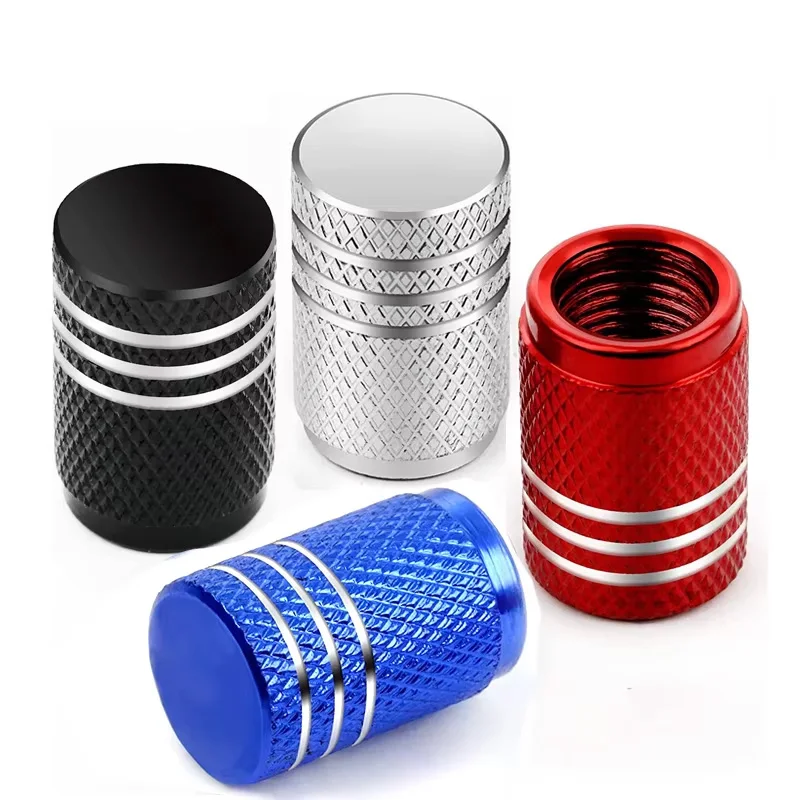 Alumínio Alloy Tire Valve Stem Caps, Universal Stem Covers para carros, caminhões, motocicletas, bicicletas, durável, Set