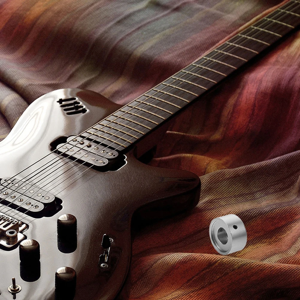 

Foot Switch Effect Knob Guitar Pedal Button Caps Silver Metal Footswitch Topper