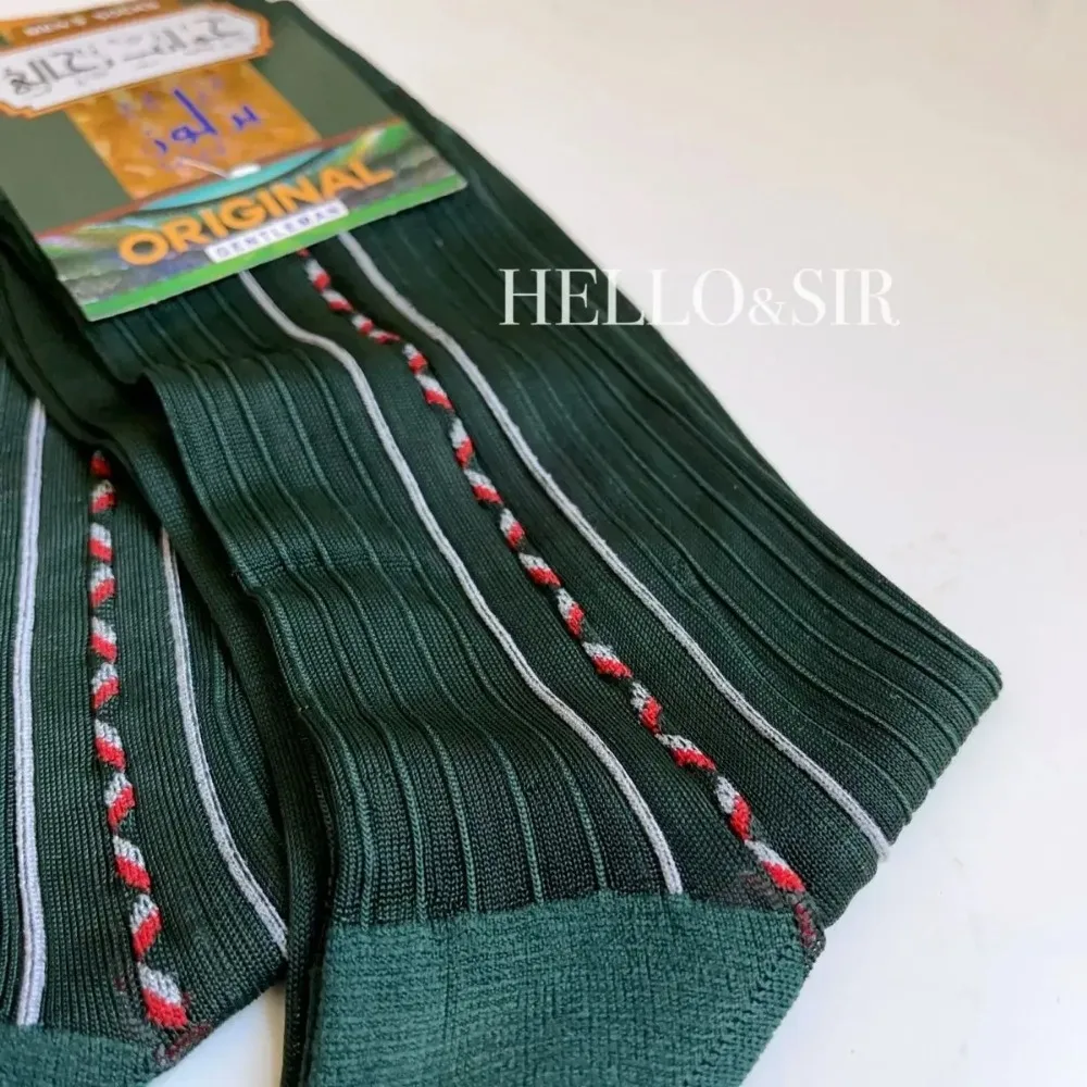 2024 Summer Green Jacquard Mid Tube Socks Mens Sxey Thin Transparent Business Dress Socks Men High Quality Elastic Nylon Socks