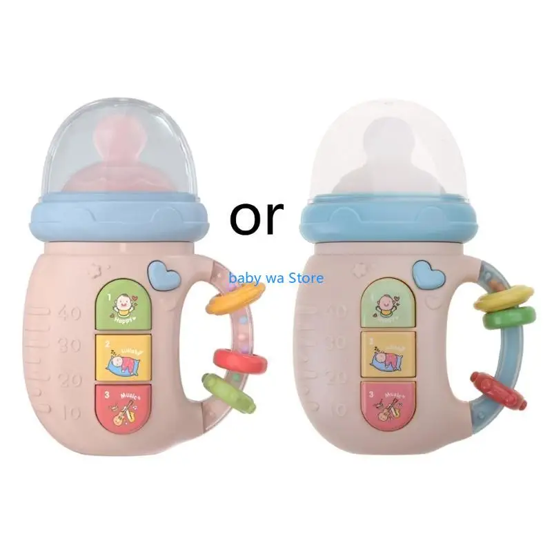 

Realistic Feeding Bottle Baby Musical Toy Stroller Rattle Infant Crib Toy 4XBD
