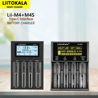 LiitoKala Lii-M4S Lii-M4 Rechargeable Battery Charger 3.7V 18650 26650 21700 18500 Lithium-ion 1.2V Ni-MH AA Test Capacity