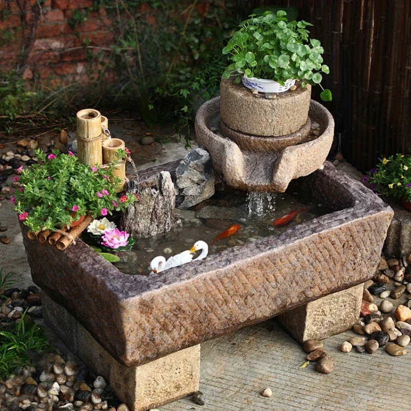 

Chinese Courtyard Rockery Flowing Water Landscape Fountain Decoration