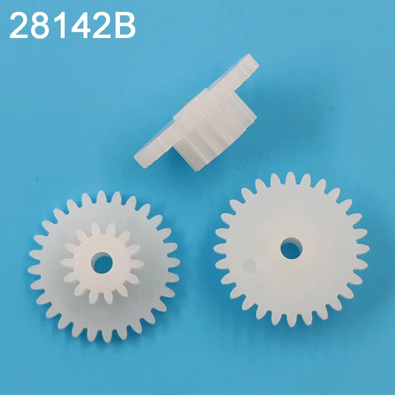 28142B 0.5M Plastic POM Gear Diameter 15mm 28 Teeth 14 Teeth Double Layer Gear 2.05mm Hole DIY Toy Parts Accessories 28+14T