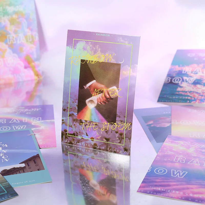 

30 шт. поздравительные открытки в стиле Rainbow серии INS-набор открыток с красивыми пейзажами, подарочные канцелярские принадлежности для всех случаев