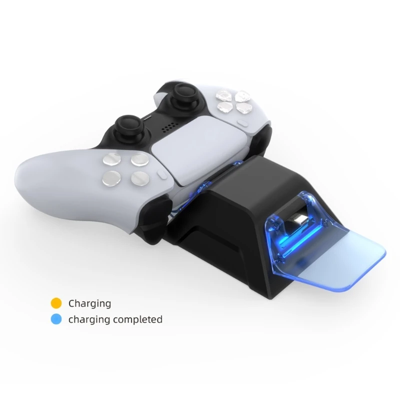 

Double Slot Controller Charging Dock For P5 Controllers Charging Station LED Indicators And USB C Cable Dropship