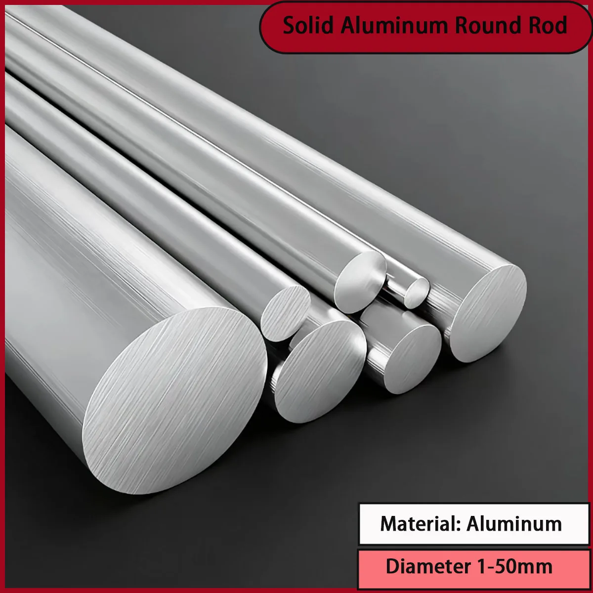 Solid aluminum round bars with a diameter of 1-50mm are used in aerospace, construction hardware, mechanical manufacturing, etc