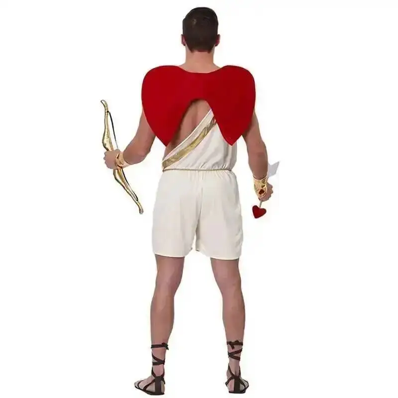 

Costume Ancient Cupid Cosplay Halloween Party Greek Roman Men Adult God of Love Valentine Dress Up One Shoulder Romper Jumpsuit