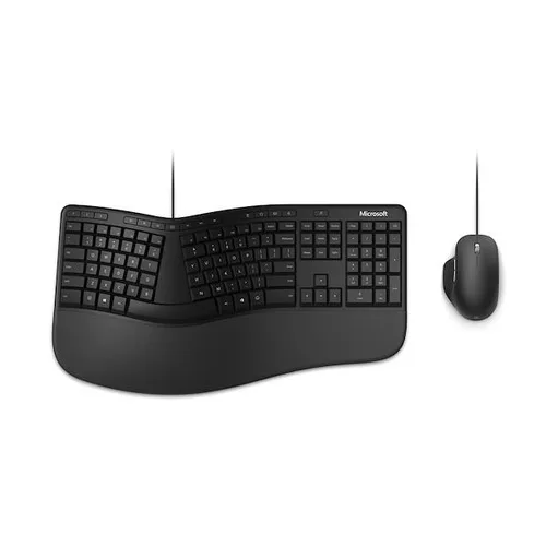 

Microsoft RJY-00001 Wired Ergonomic PC Keyboard Mouse - Black - USB 20 Type A - QWERTY - Used-Like New