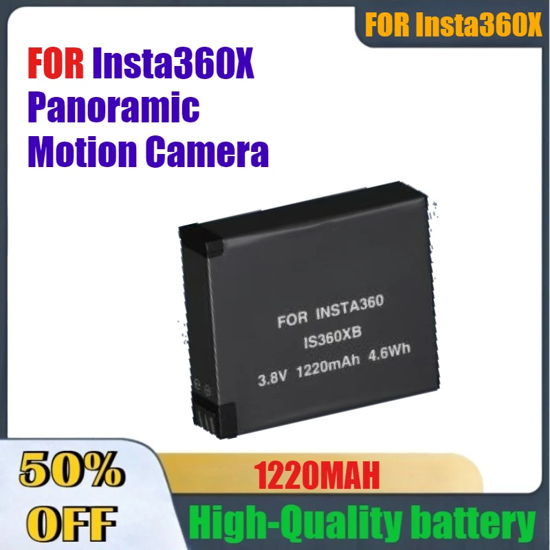 

1220mAh High-Quality Battery for Insta360X Insta360 ONE X Panoramic Action Camera Battery 3.8V