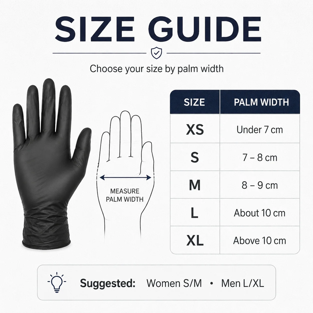 10/50/100 Pcs Black Nitrile Di - Latex Disposable Glove 评论和价格