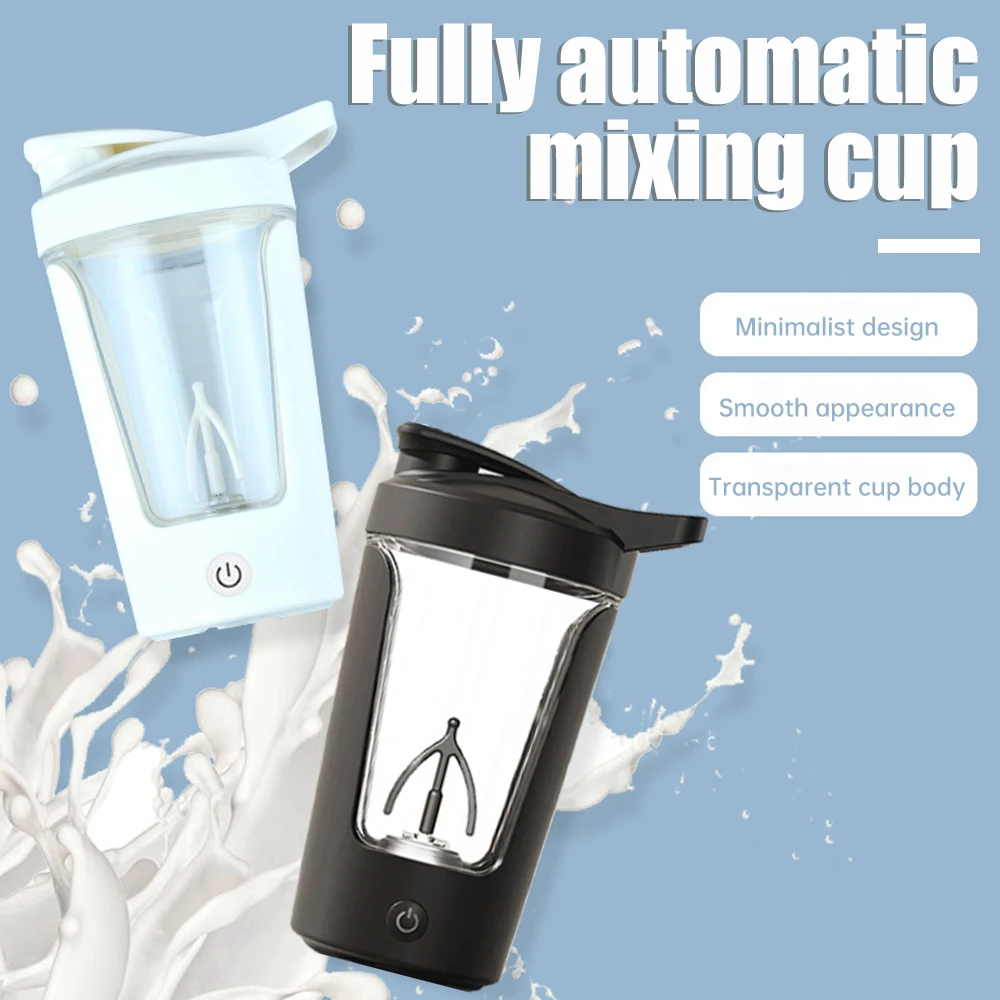 350ML Automatic Self Stirring Cup Electric Mixing Cup Rechargeable Protein Powder Mixer Shaker Bottle for Home Office Travel