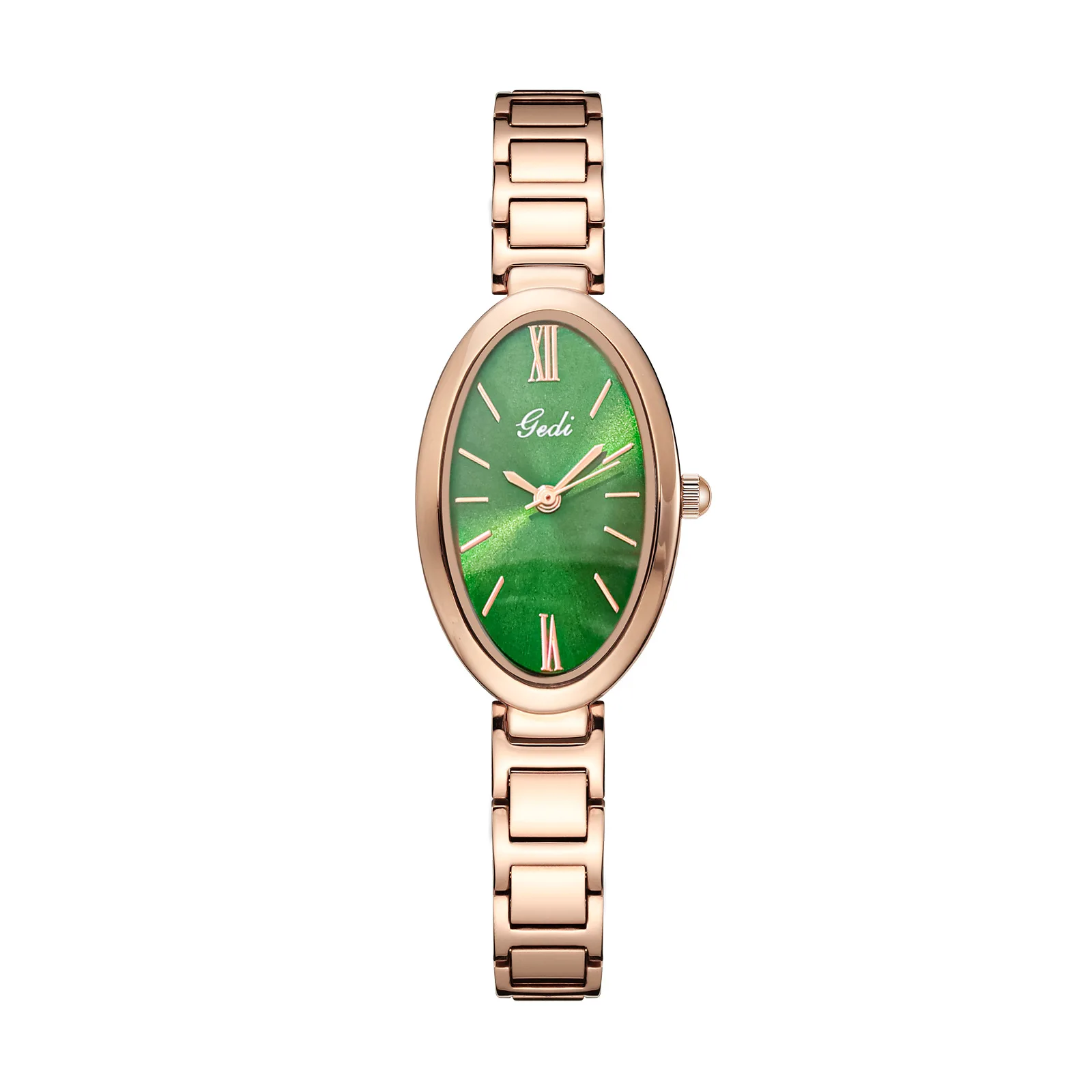 Simplicity Temperament Oval design with steel strip quartz Watch For women girl  watch  Women's accessories