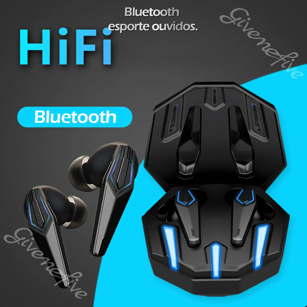 TWS Pro60 Fone Bluetooth 5.1 Fone De Ouvido Sem Fio Hi Fi À Prova D' Água, Redução De Ruído, Esporte Earbud com Microfone para