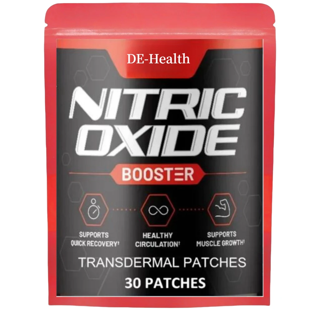 Nitric Oxide Booster Transdermal Patches, Performance Formula for Stamina & Endurance, 30 Patches One Month Supply