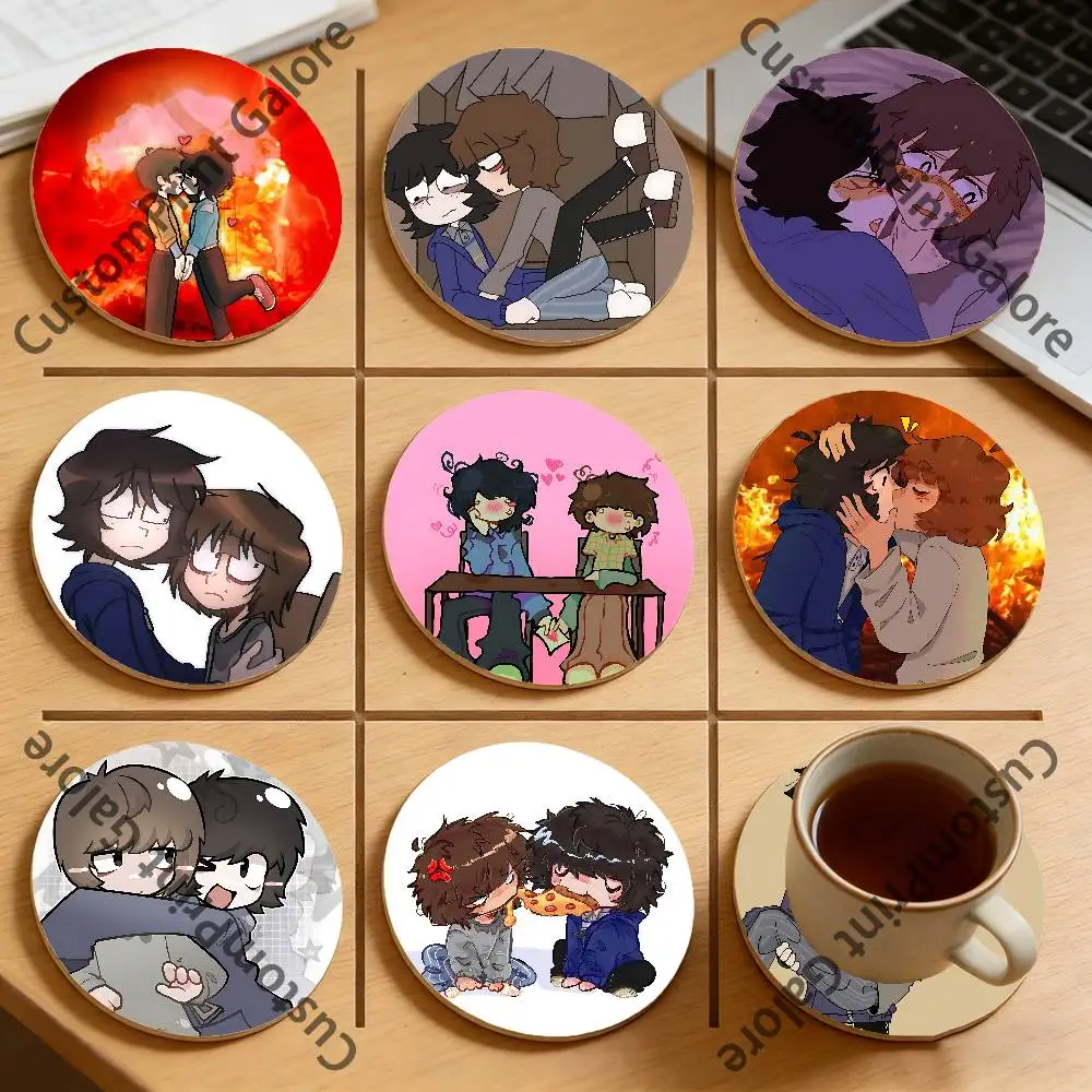 

OWM B-Byler Mike Will Eco-Friendly Pine Coasters HD Print Design Non-Slip, Heat-Resistant Table Protection