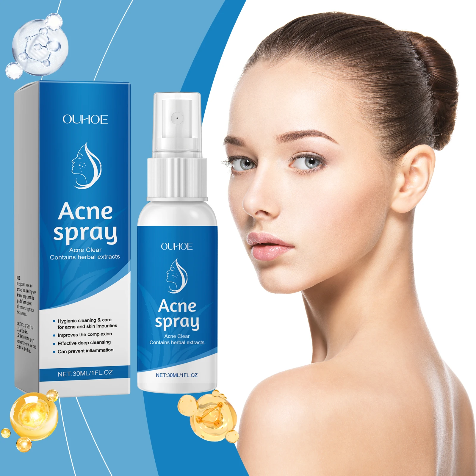 

Acne Spray Moisturizing Oil Control Repair Soothing Herbal Essence Nourishing and Smoothing Skin Care Herbal Soothing Spray