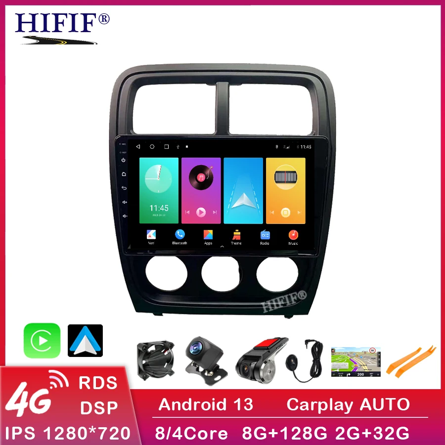 

Автомагнитола 2 Din Carplay, 9 дюймов, Android 13, для Dodge Caliber 2009-2012, Wi-Fi, GPS-навигация, FM, BT, автомобильный мультимедийный плеер