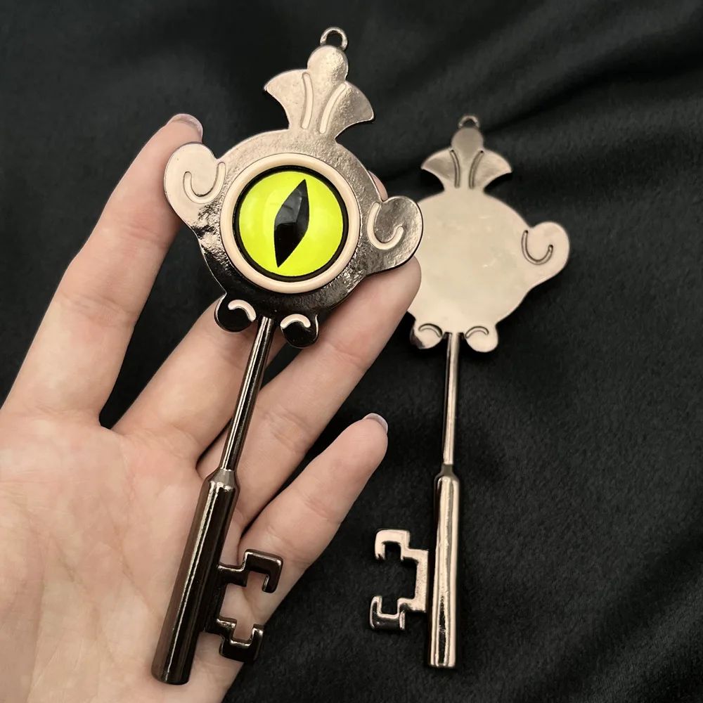 Magic Eye Pendant Cosplay Anime The Owl House Hunter Amity Metal Door Key Halloween Accessory Necklace Jewelry Prop Gift