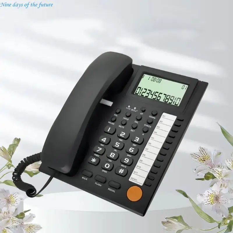 Corded Telephone Landline Telephone Big Button Landline Phones with Caller E65A