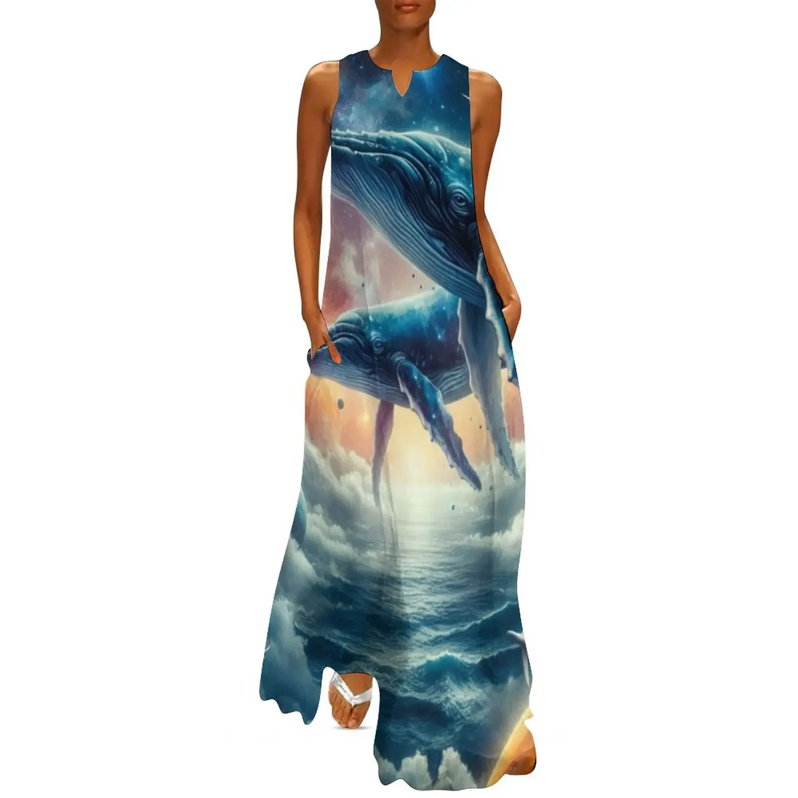 

cosmic whale Long Dress birthday dress for women elegant party dress for women 2025