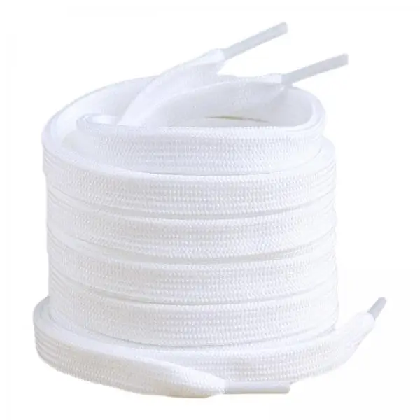 Thick Skate Laces Quality White Shoelaces Polyester Extra Long 251cm for Skates Wide Sneakers Shoes