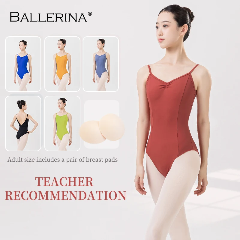 Leotardo de Ballet de bailarina para mujer y niña, body con espalda descubierta para gimnasia, Yoga, Fitness, ropa de baile, 5227