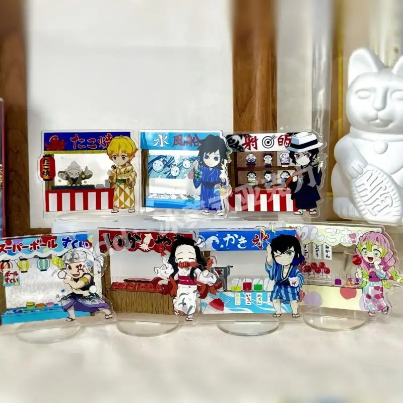 

Аниме Томиока Гию Камадо Незуко Агацума Зенницу Косплей Стоящая тарелка Kawaii Акриловая фигурка Стенд Аксессуары Орнамент Реквизит