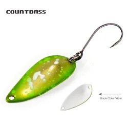 COUNTBASS 3/32oz 2.5g Trout Spoons With Barbless Hook UV Colors Fishing Baits Pike Angler's Lures
