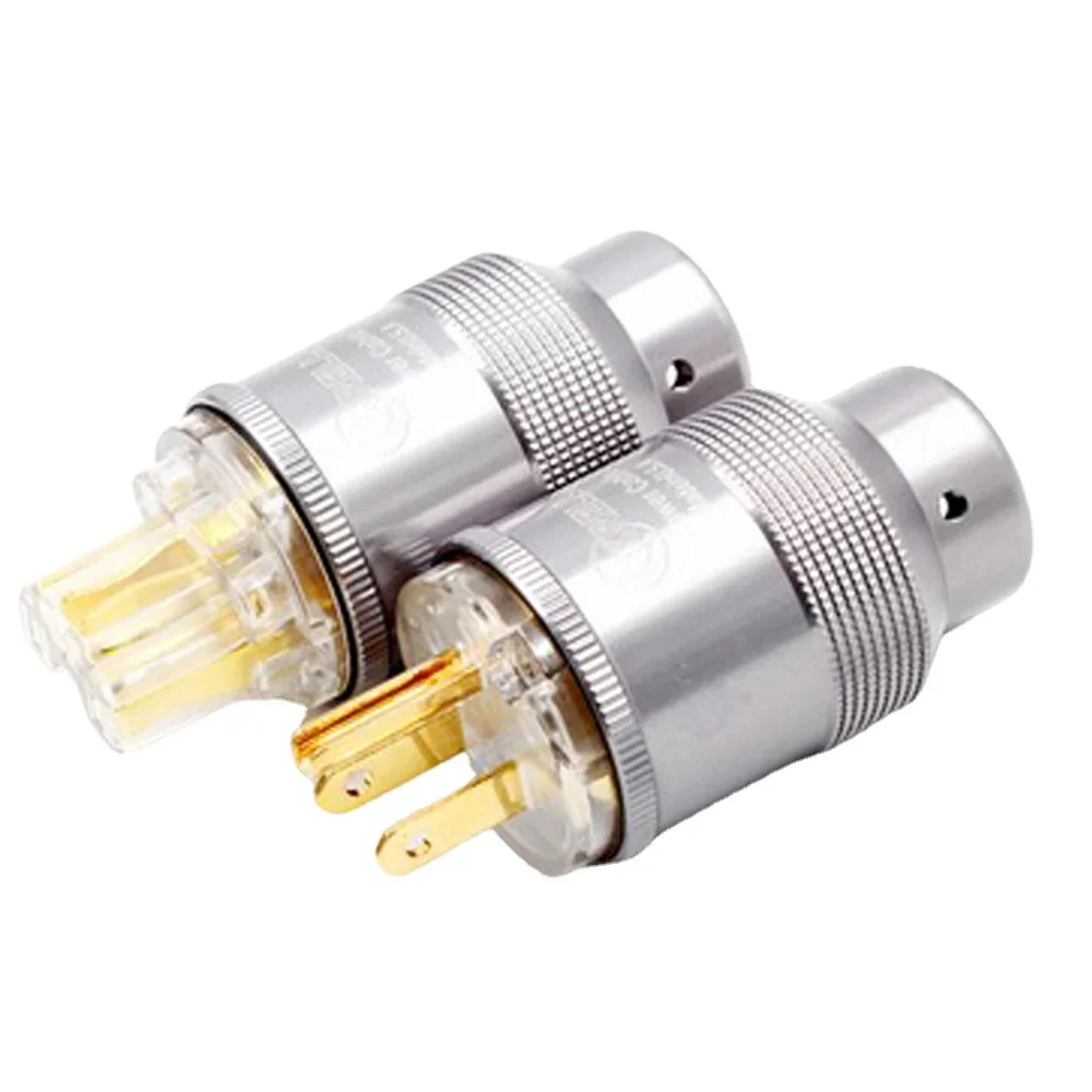 Krell aluminium legierung us stecker kupfer c13 iec stecker für diy hifi audio netz kabel