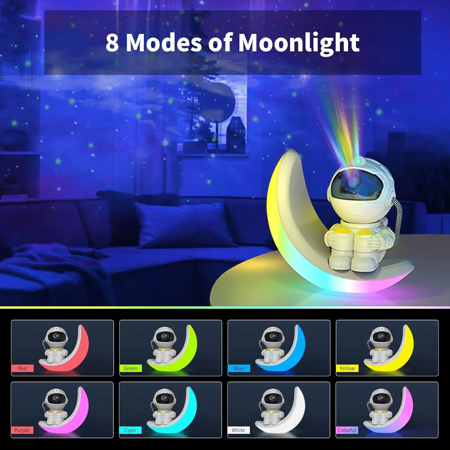 Astronaut Star Projector Galaxy Light, 360° Space Man Buddy Projector Sky LED Night Light Space Starlight Spaceman Lamp Gifts