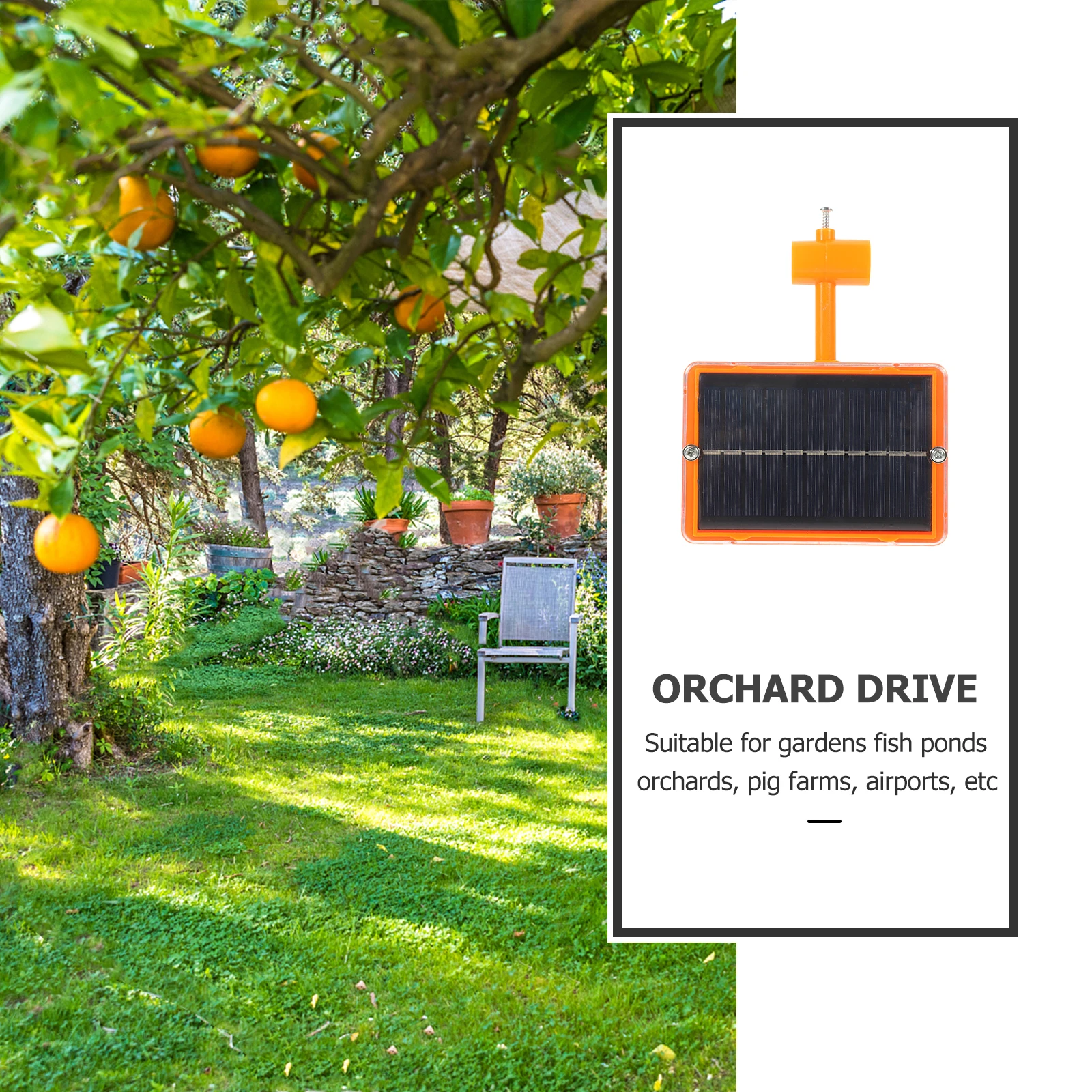 

Solar Voice Box Orchard Wind Force Bird Repellent Durable Waterproof Eco-Friendly For Garden Lawn Fish Pond Yard Airport Solar